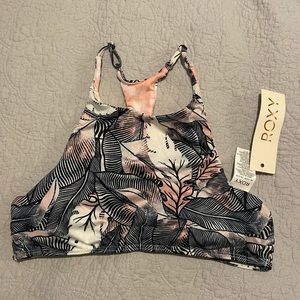 NWT Roxy Strappy Love Crop Bikini top